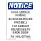 Signmission OSHA Notice, 5" Height, Door Locked During Business Hours Sign, 5" X 3.5", Portrait OS-NS-D-35-V-11492 - alternate 1